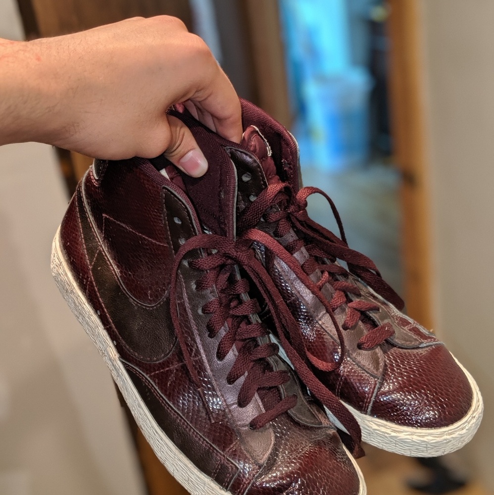 Nike Red Leather Shoes